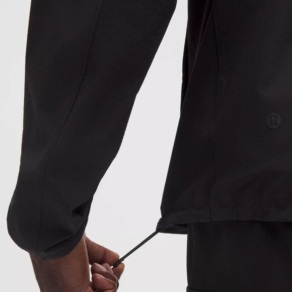New Lululemon Men Sojourn Black Windbreaker Jacket Patch "The Boca Raton" L - Picture 8 of 13